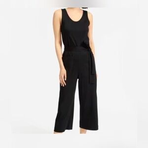 Everlane the Luxe Cotton Jumpsuit in Black